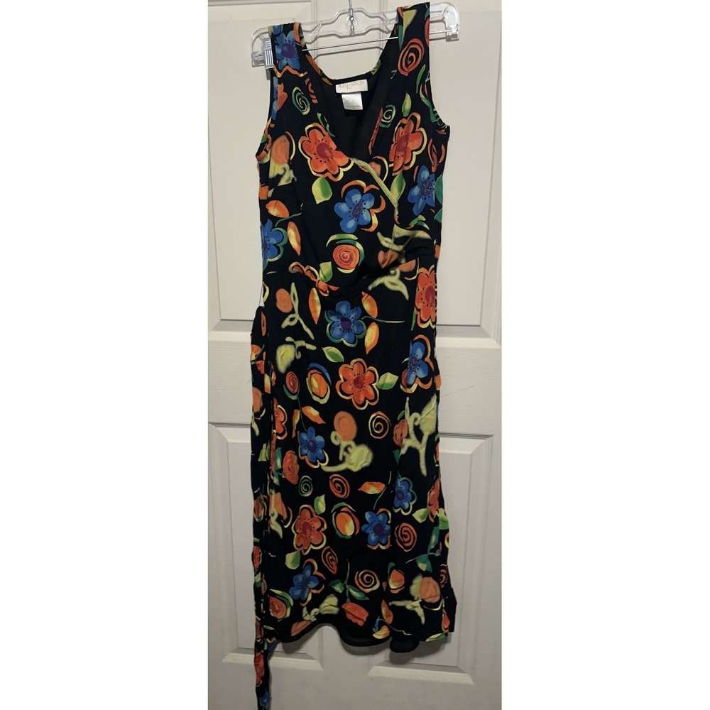 A. B. Lambdin Hawaiian Dress Maxi Sleeveless  Tropical Vacation Size 10